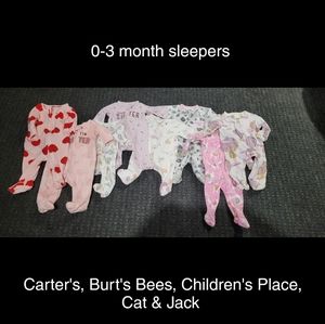 Lot of 8 0-3 month sleepers